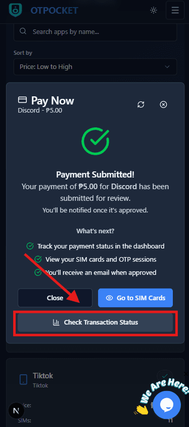 Success and transaction log
